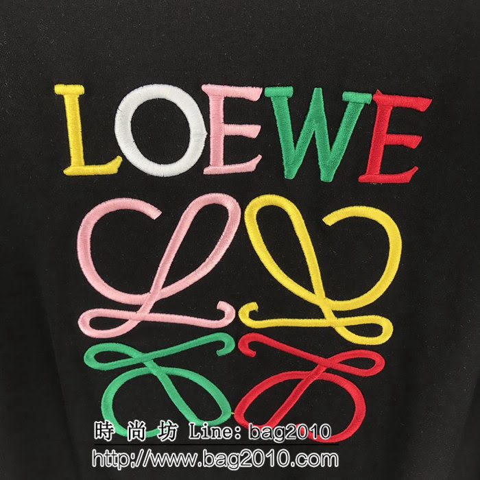 Loewe羅意威 19ss早春新款短袖 精密彩虹刺繡圖案 定制原版純棉面料 高版本男女同款 ydi2026